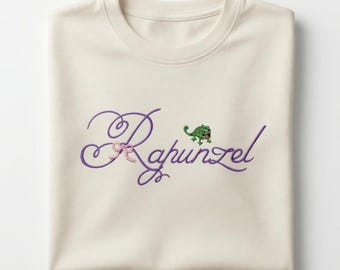 Embroidered Tangled Pascal Design, Cute Disney Pascal Machine File, Rapunzel Vacation Outfit Fill Stitch Digital Download