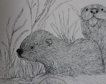 Prints of original artwork using acrylic paint or pen sketch