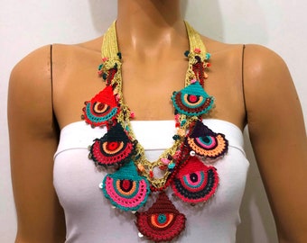 Turkish Crochet Oya Necklace