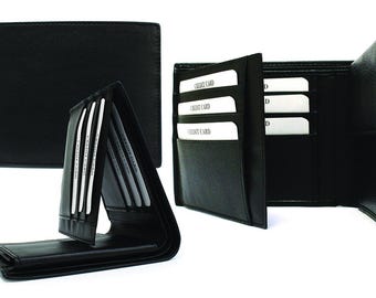 Sandringham Nappa Leather Deluxe 3-way Wallet with Coin Pocket
