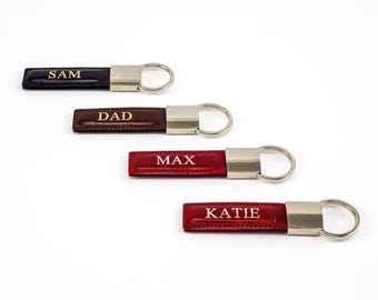 Leather Deluxe Rectangular Key Fob
