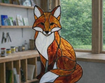 Mönster för räv i målat glas, nybörjarvänligt (PDF-nedladdning)