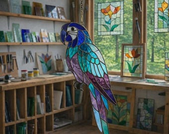 Mönster för solfångare i målat glas med uggla, nybörjarvänligt (PDF-nedladdning)