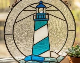 Mönster för solfångare till fyr i målat glas, nybörjarvänligt (PDF-nedladdning)