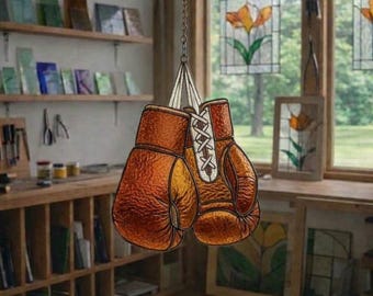 Stained Glass Boxing Gloves Pattern, Beginner Friendly (PDF Download)