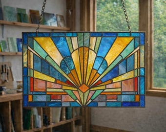 Stained Glass Art Deco Pattern, Beginner Friendly (PDF Download)