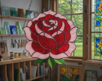 Mönster för solfångare av blommor i målat glas, nybörjarvänligt (PDF-nedladdning)