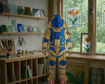 Mönster för rymdman i målat glas, nybörjarvänligt (PDF-nedladdning)