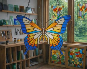 Butterfly Stained Glass Suncatcher Pattern (PDF Download)