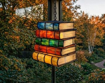 Stained Glass Books Pattern, Beginner Friendly (PDF Download)