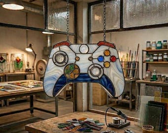Stained Glass Gaming Controller Pattern, Beginner Friendly (PDF Download)