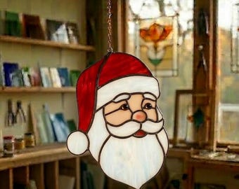 Mönster för målat glas, nybörjarvänligt (PDF-nedladdning), Julmålat glas, tomte, jul, julprydnad