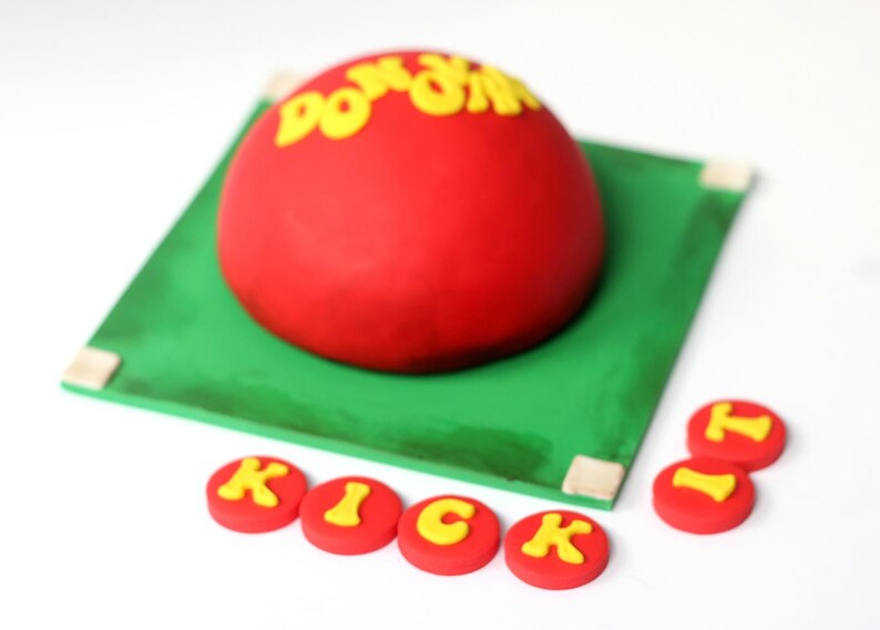 Fondant kickball cake topper kickball cake kickball Etsy