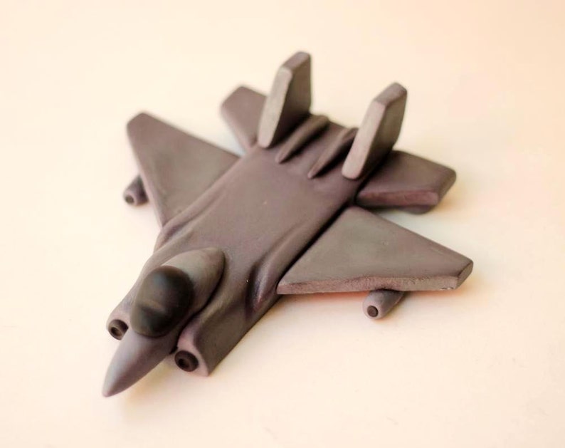 Fondant Jet Plane Cake Toppers Set Fondant Aviator Etsy