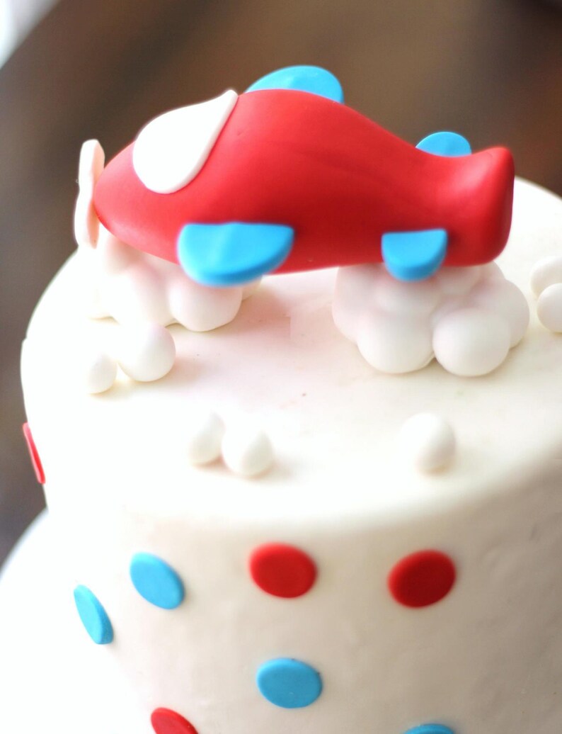Fondant airplane Complete Party Package Whimsical 3D Plane Etsy