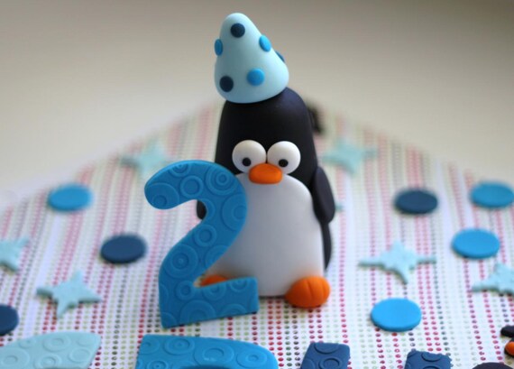 Fondant Penguin Topper Edible Penguin Fondant Penguin Cake Etsy