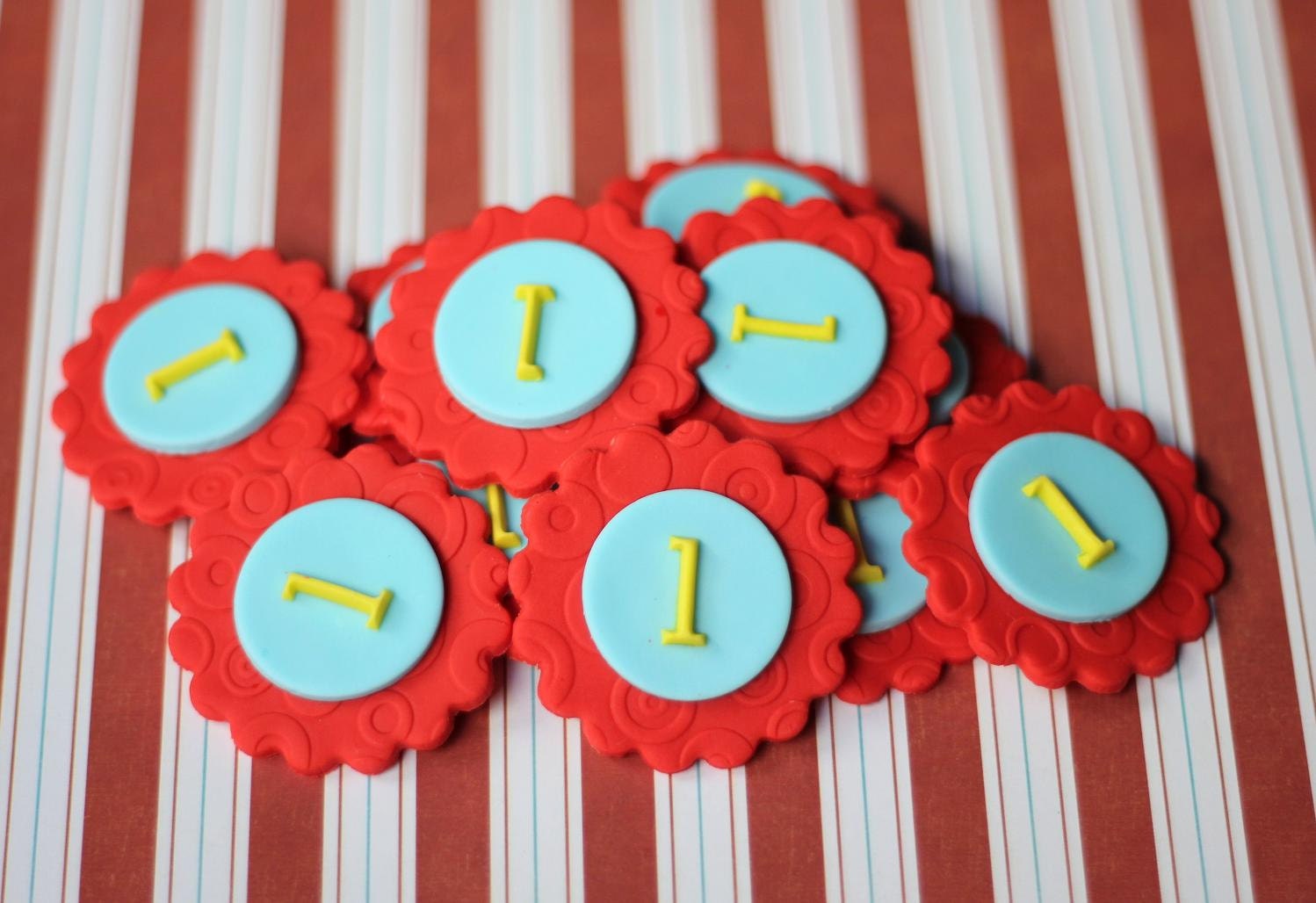 Fondant Cupcake Toppers Age Number Fondant Toppers Perfect Etsy
