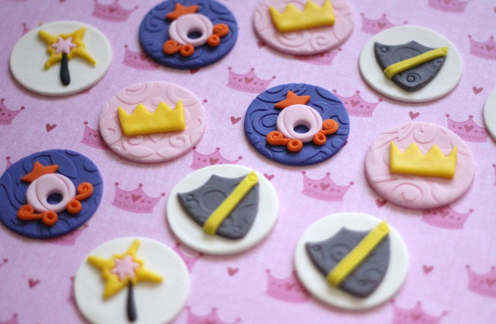 Princess and KnightsThemed Fondant Toppers Great for Etsy