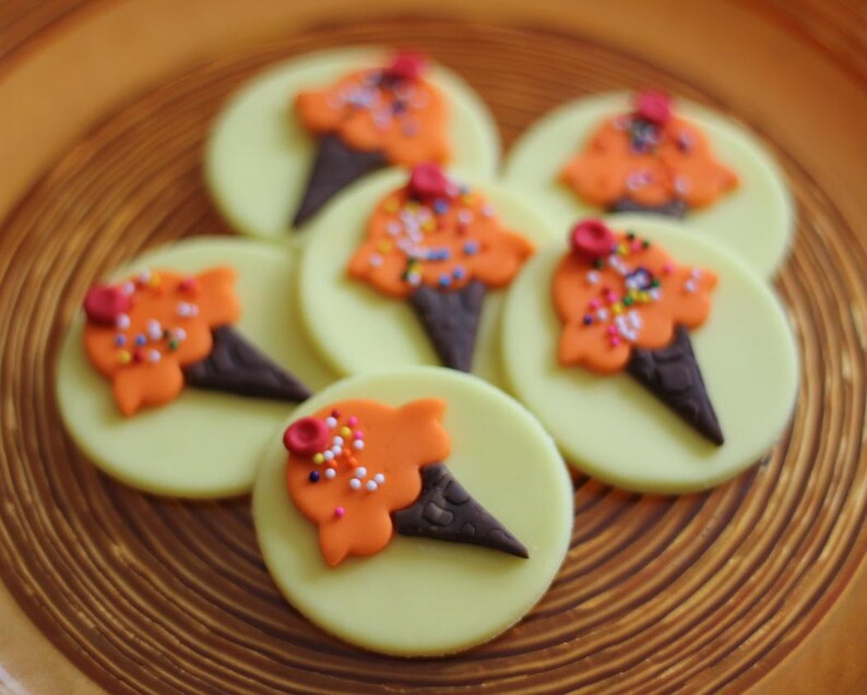 Fondant Ice Cream Cupcake Toppers Ice cream cupcake toppers Etsy