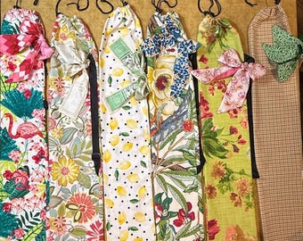 Borse per tappetini da Mahjong personalizzate e fatte a mano, e borse per accessori da Mahjong.