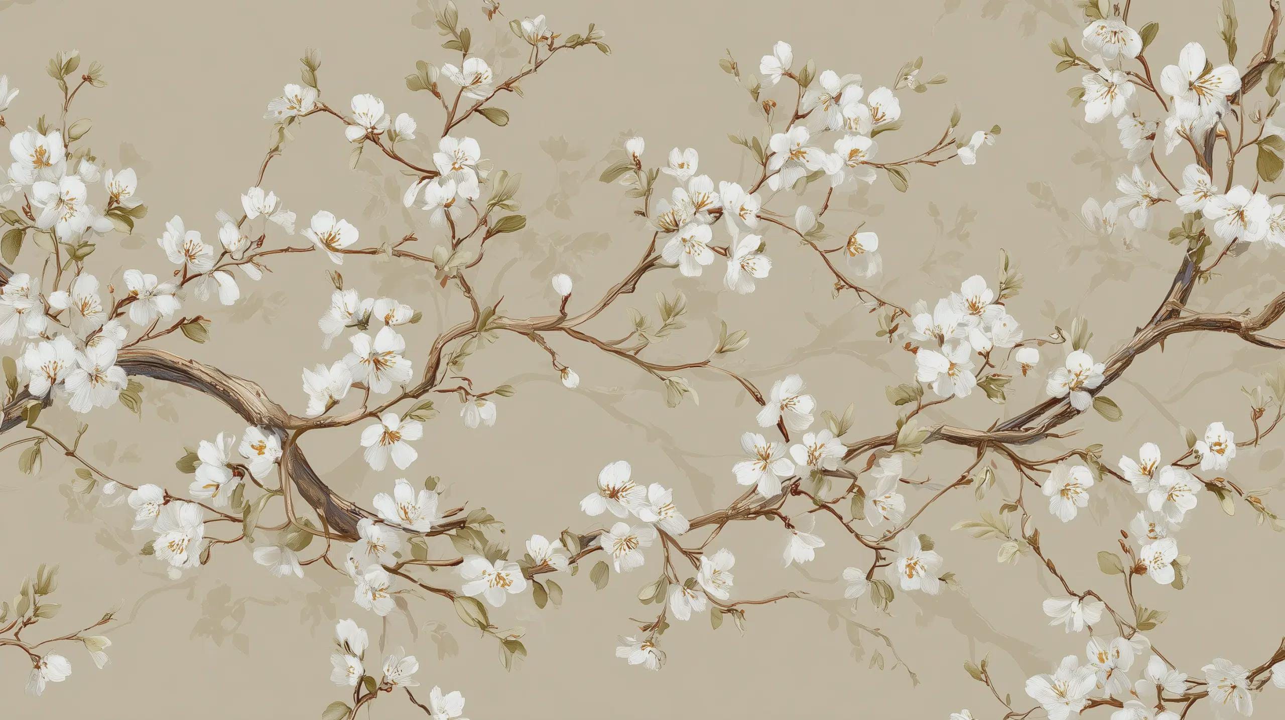 Chinoiserie Cherry Blossom Wallpaper: Peel and Stick Wall Mural - Etsy