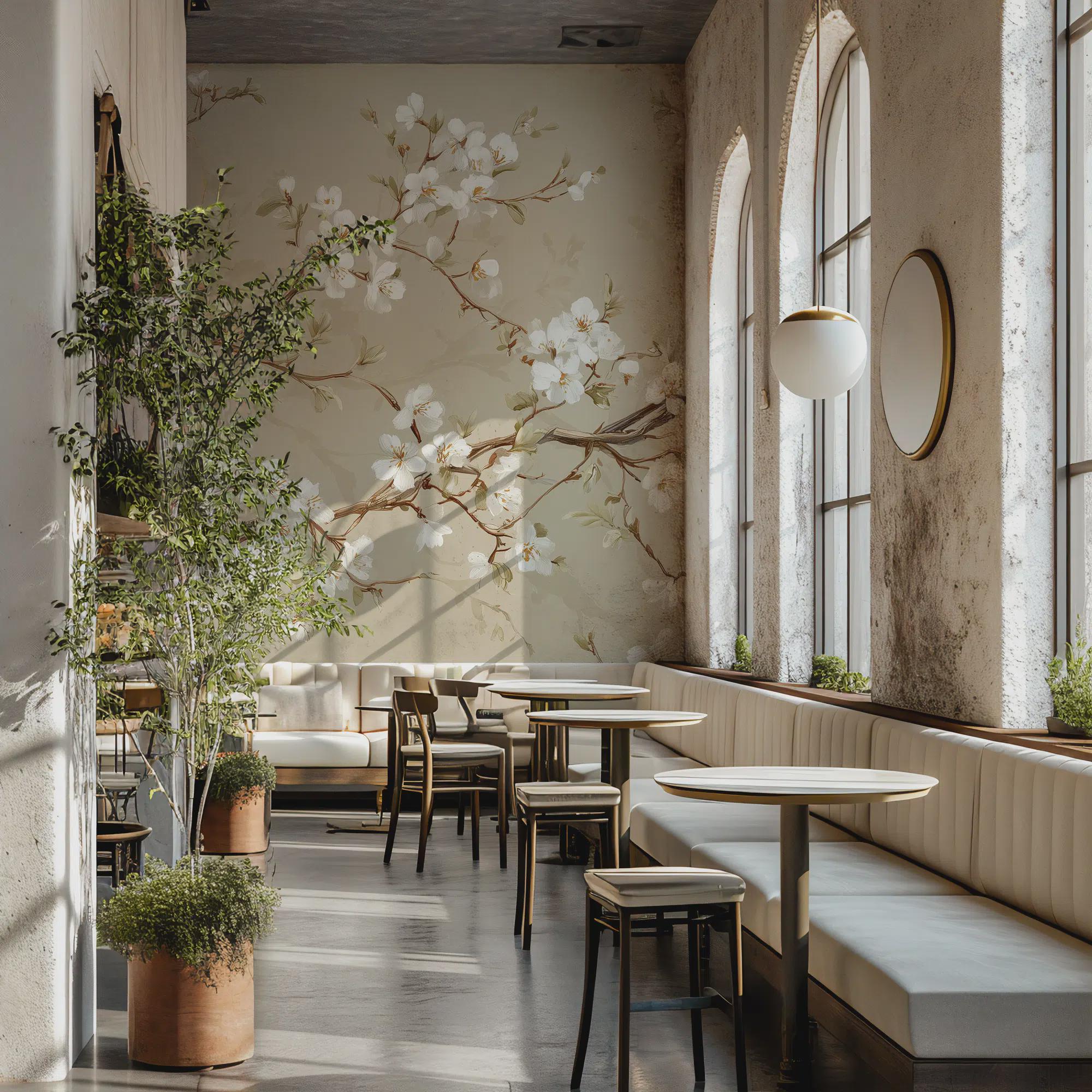 Chinoiserie Cherry Blossom Wallpaper: Peel and Stick Wall Mural - Etsy