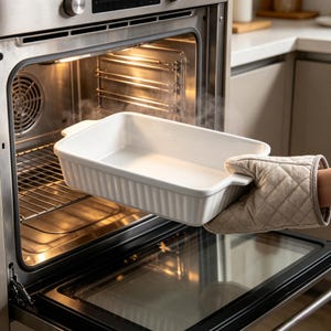 Ceramic Baking Dish with Handles Large Rectangular Casserole Dish Oven Safe Lasagna Bakeware Serving Dish Set