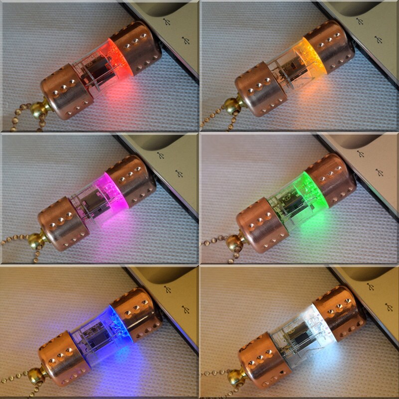 Handmade 128GB USB 3.0 Orange Pentode Radio Tube USB Flash Drive with Stand Steampunk/Industrial Style Handmade 128GB USB 3.0 Orange Pentode Radio Tube USB Flash Drive with Stand Steampunk/Industrial Style