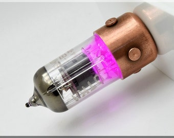 Pentode 8/16/32/64/128GB PURPLE radio vacuum tube USB flash drive with stand. Steampunk/Industrial Art !!! Stand for FREE !!!