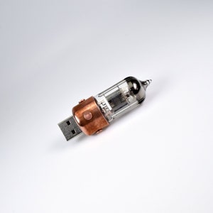 Handmade 16/32/64/128/256/512GB ORANGE Pentode Vacuum Tube USB 3.1 Flash drive . Steampunk/Fallout style image 4