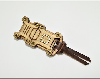 Bois de bouleau de la Baltique Clé USB 3.1 16/32/64/128/256 Go avec volutes en laiton. Conception discrète. ART Steampunk/industriel.