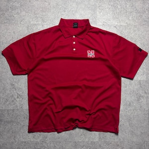 Vintage Starter Nebraska Huskers Polo Shirt XL Rot NCAA College Football Y2K 90s Fanwear