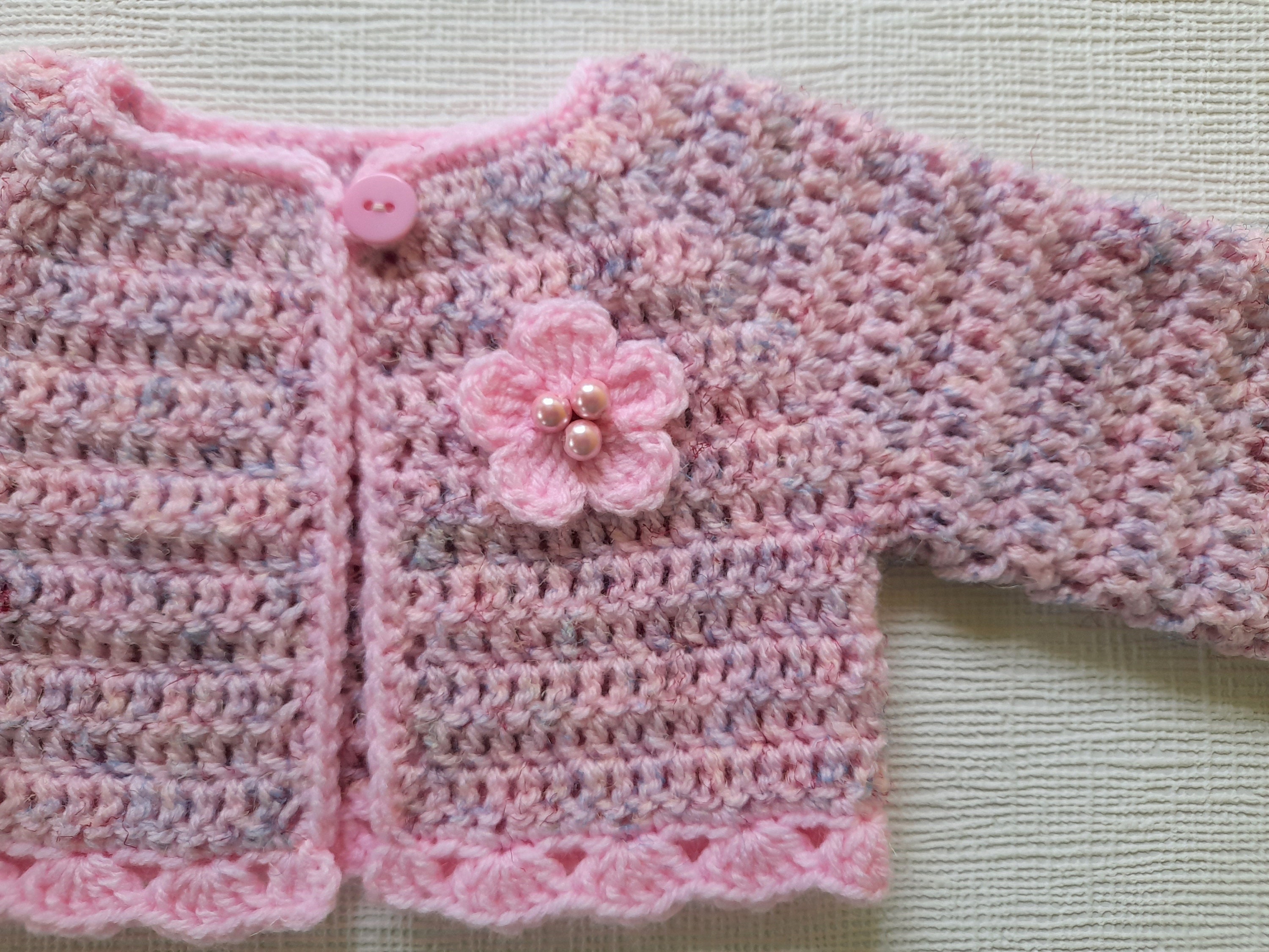 Crochet Baby Cardigan and Dress Set Baby Gift Pink Cardigan - Etsy UK