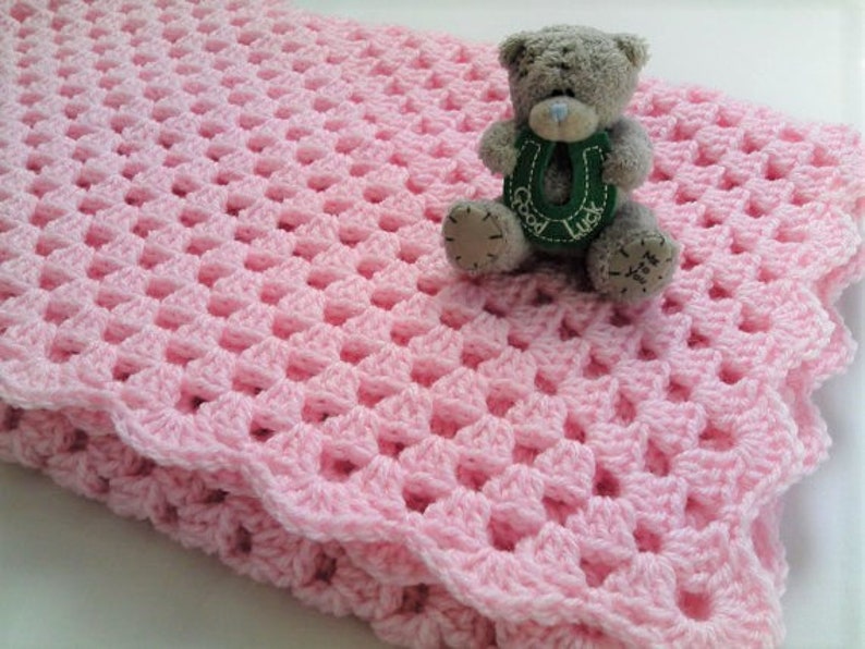 Crochet Baby Blanket, Baby Crochet Blanket, Baby Blue Pink Mint Crochet Blanket, Baby Shower Gift Baby Blanket, Newborn Baby Blanket Gift Baby Pink