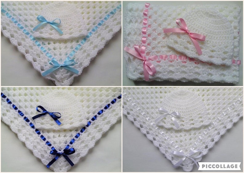 Crochet PATTERN Baby Blanket and Hat Crochet Baby Blanket Etsy