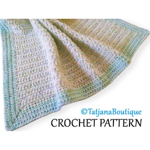 Crochet PATTERN Baby Blanket, Baby Blanket crochet pattern, crochet baby blanket pattern, warm blanket crochet pattern PDF #182