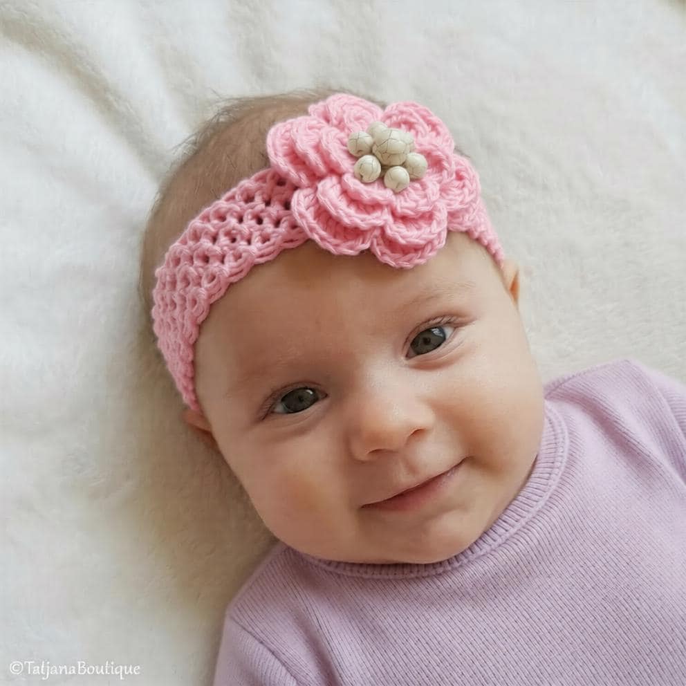35 Baby Headband Crochet Patterns for Adorable Keepsakes and Photo Props 17 Baby Headband Crochet