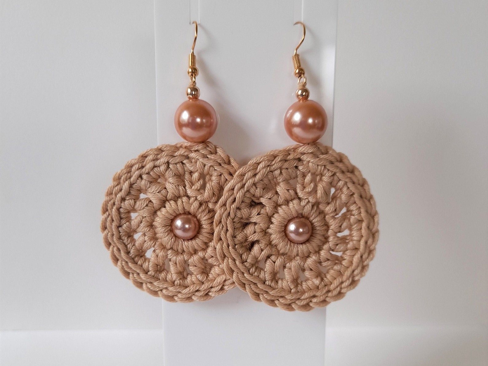 Crochet Earrings Crochet Cotton Earrings Handmade Earrings Etsy UK