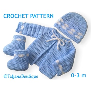 Crochet Pattern Baby Cardigan, Baby Hat and Booties Set, Digital Crochet Pattern, Baby Shower Gift, baby blue set crochet pattern, PDF #39