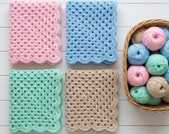 Baby Blanket Crochet Pattern, PDF file
