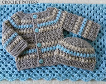 Crochet Pattern Baby Blanket Cardigan 