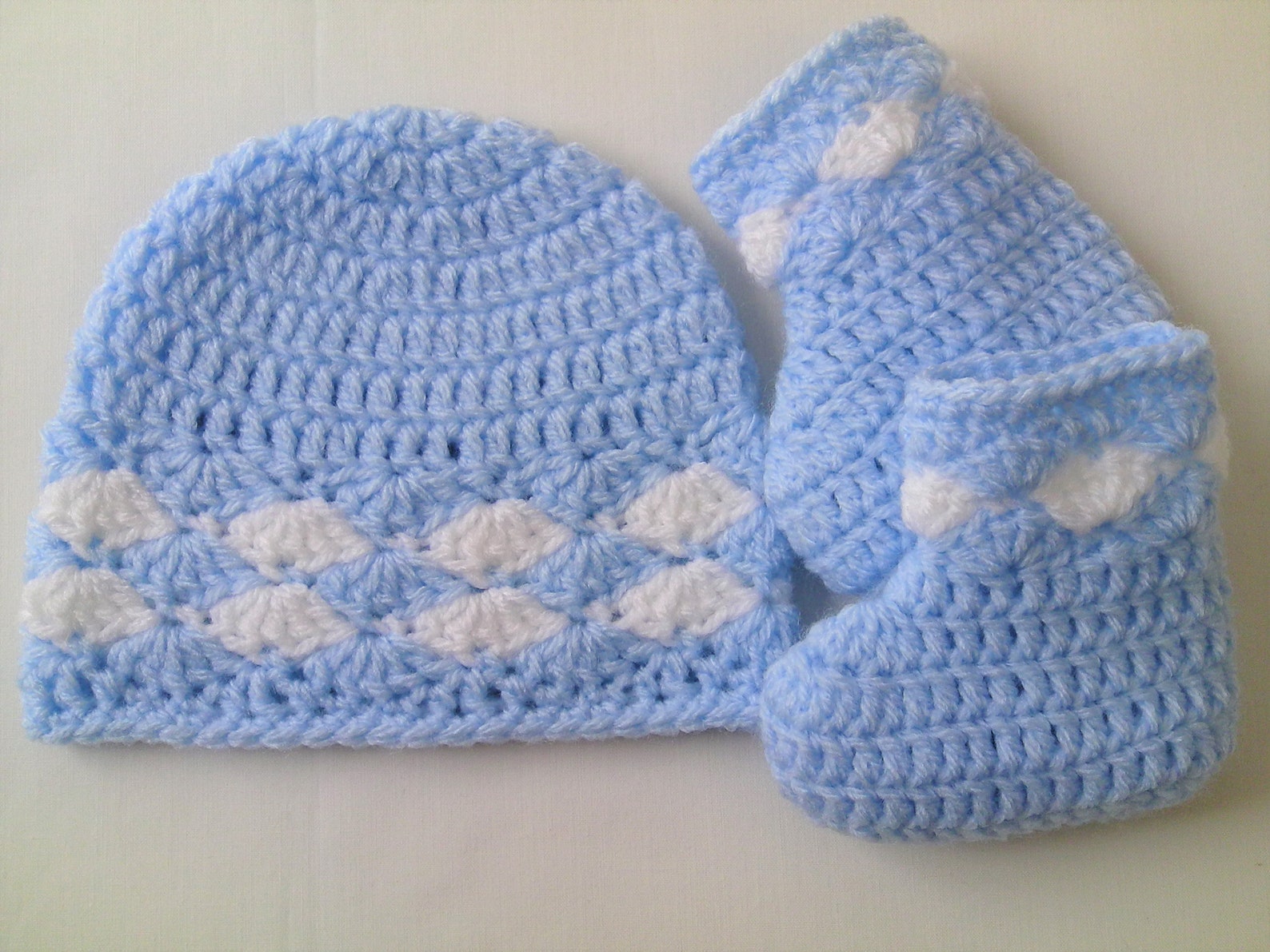 Crochet Pattern Baby Blanket Baby Hat and Booties Set Etsy