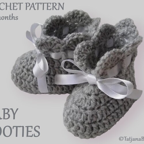 CROCHET PATTERN PDF Crochet Baby Booties Shoes Sleepers - Etsy