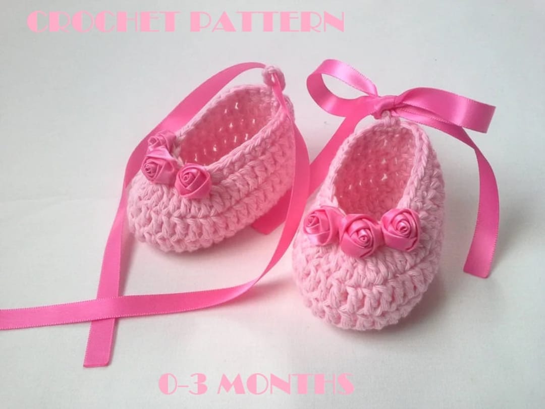 Crochet Pattern Baby Ballerina Booties Crochet Baby Booties Etsy