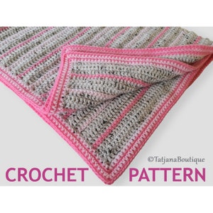 Crochet PATTERN Baby Blanket, Baby Blanket crochet pattern, crochet baby blanket pattern, warm blanket crochet pattern PDF #165