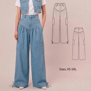 YOKE　HIGH WAIST BELTED PANTS Yoke Waist Pants - Etsy