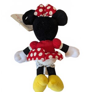 Peluche vintage de Minnie Mouse de Disneyland París, año 2000, con etiqueta litográfica, 21 cm. imagen 6