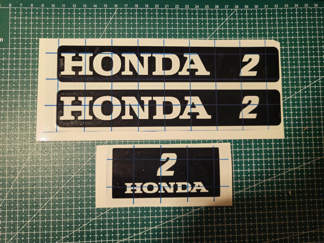 Honda Single Color Decals ANY HORSPOWER 8.5