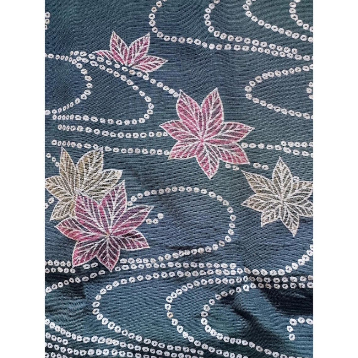 Japanese Furoshiki Wrapping Cloth Green Maple Leaves Fujimiyabi