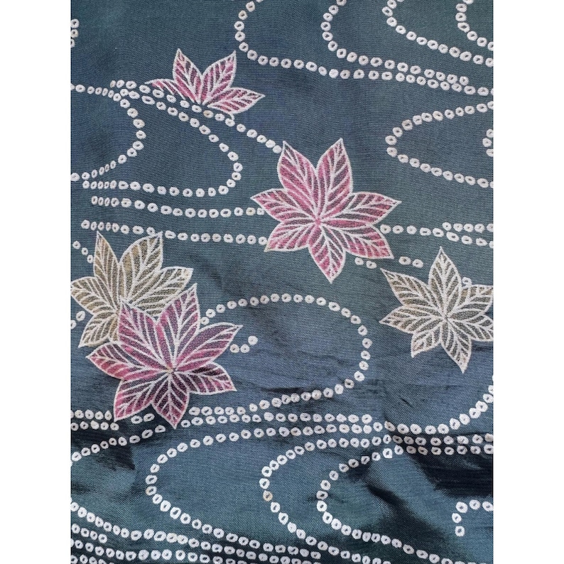 Japanese Furoshiki Wrapping Cloth Green Maple Leaves Fujimiyabi